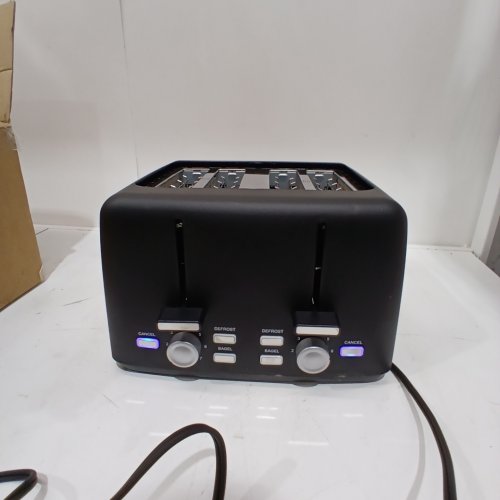 AMAZON BASICS 4 SLICE TOASTER WITH 7 BROWNING SETTINGS EXTRA WIDE SLOTS FOR BAGELS - 1500W - BLACK/SILVER (MODEL: B0D2L3HJ8J) image 2