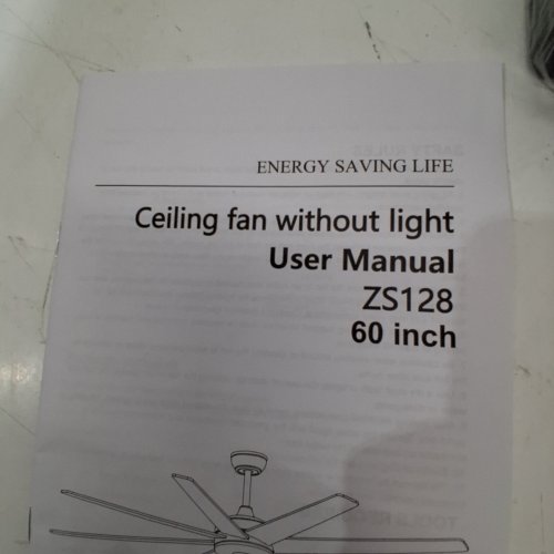 MODERN CEILING FAN WITH LIGHT - 60" - BLACK/BROWN (STYLE: ZS128) image 2