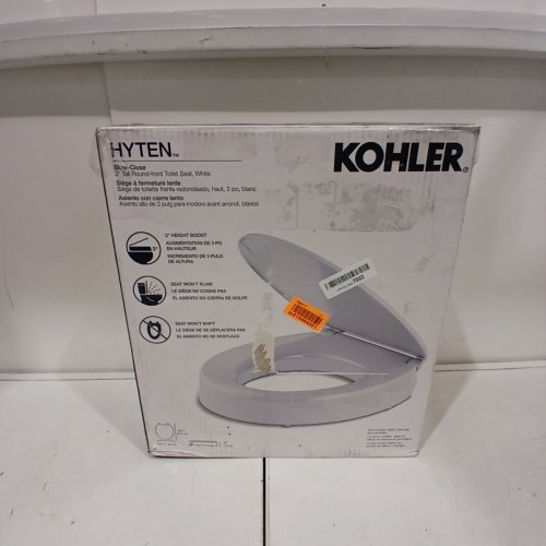 KOHLER HYTEN ELEVATED QUIET-CLOSE ROUND TOILET SEAT - WHITE (MODEL: 25876-0) image 5