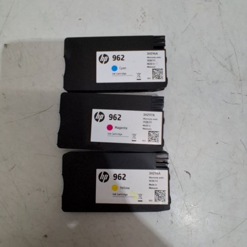 3PK HP INK CARTRIDGES - CYAN, MAGENTA, YELLOW (MODEL: 962) image 2