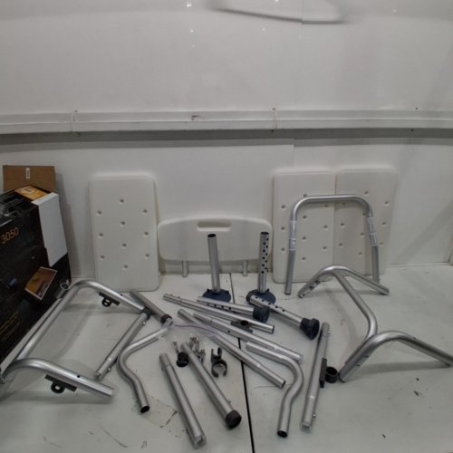 TUB TRANSFER BENCH FOR BATHTUB, ADJUSTABLE SHOWER SEATS FOR ADULTS - 400LBS CAPACITY - WHITE/SILVER (MODEL: FBL630263) image 2
