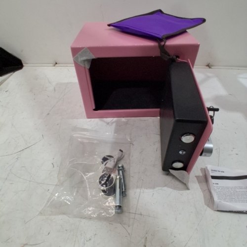 ELECTRONIC HOME SAFE - COMPACT DIGITAL LOCKING SAFE BOX WITH KEY OVERRIDE 0.25 CU. FT - PINK (MODEL: BXX20) image 4
