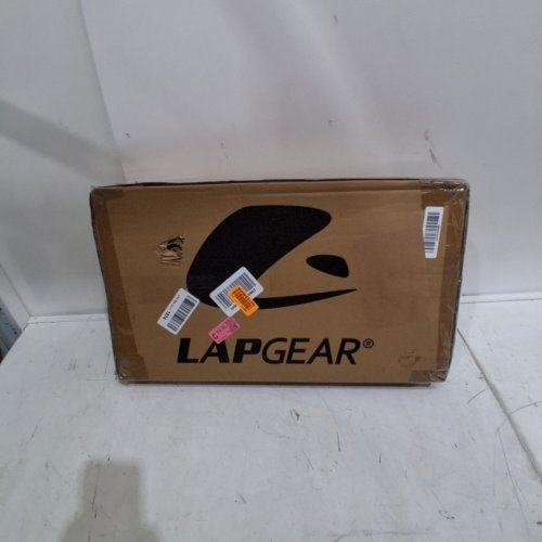 LAPGEAR HOME OFFICE LAP DESK WITH DEVICE LEDGE, MOUSE PAD, AND PHONE HOLDER, HOLDS UP TO 15.5" LAPTOPS - WOOD, GREY image 3