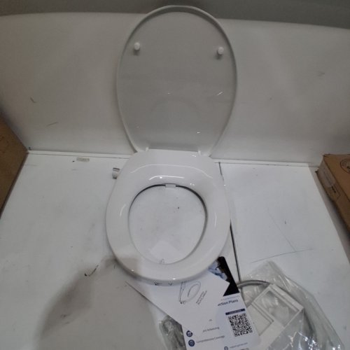 GARVEE DUAL NOZZLE NON-ELECTRIC SOFT CLOSE BIDET TOILET SEAT WITH ADJUSTABLE WATER PRESSURE - 18.7" -WHITE - (MODEL: PLS_335BEJXC) image 2