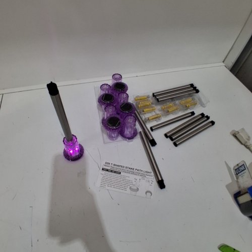 10PK SOLAR T-SHAPED STAKE PATH LIGHTS -HALLOWEEN PURPLE (MODEL: D55) image 3