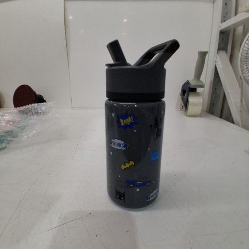 SIMPLE MODERN DC COMICS STAINLESS STEEL WATER BOTTLE - 14OZ - BATMAN POW!/GREY image 3