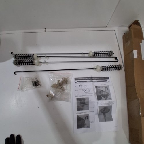4PK WASHING MACHINE SUSPENSION RODS AND SPRINGS KIT FOR WHIRLPOOL KENMORE AMANA MAYTAG WTW4800XQ2 WTW4800XQ4 (MODEL: W10780048/W10400895) image 2