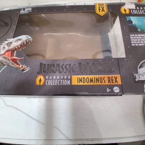 MATTEL JURASSIC WORLD HAMMOND COLLECTION INDOMINUS REX DINOSAUR FIGURE - GREY image 2