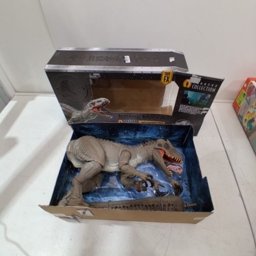MATTEL JURASSIC WORLD HAMMOND COLLECTION INDOMINUS REX DINOSAUR FIGURE - GREY image 3