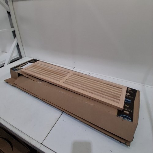 WELLAND HARDWOOD REGISTER COLD AIR RETURN WALL VENT - 32" X 8" - RED OAK image 2