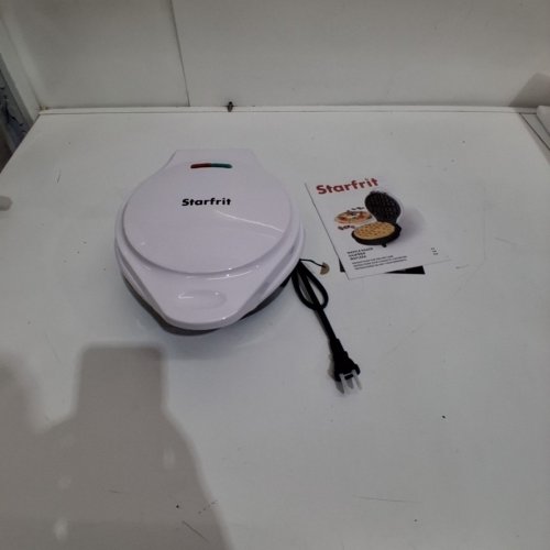 STARFRIT NON-STICK SCRATCH RESISTANT ELECTRIC WAFFLE MAKER - 7" - WHITE image 3