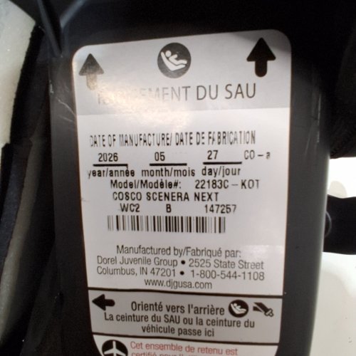 COSCO SCENERA NEXT CONVERTIBLE CAR SEAT - BLACKOUT (MODEL: 22183C-KOT) image 2