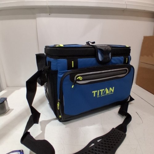 ARCTIC ZONE TITAN DEEP FREEZE ZIPPERLESS HARDBODY COOLER - 16 CAN - BLUE / YELLOW image 3