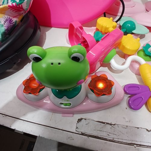BRIGHT STARTS 2-IN-1 BOUNCE BOUNCE BABY ACTIVITY CENTER - PLAYFUL PALMS - PINK (MODEL: 12663) image 2