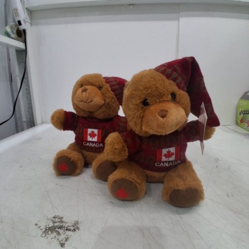 2 WAY TO CELEBRATE! CANADA PLUSH TEDDY BEAR - 9" - BROWN image 2