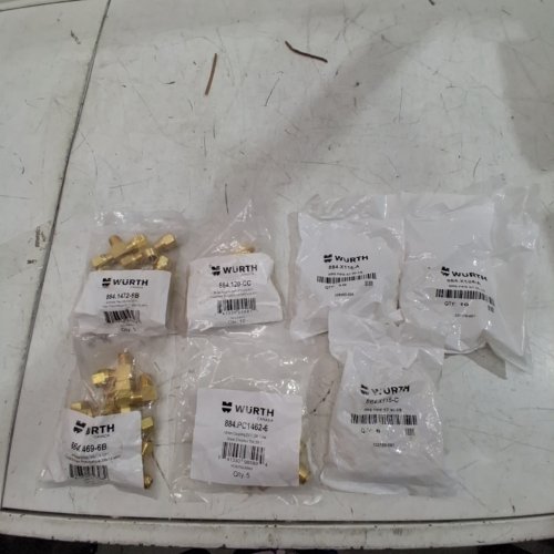 ~50PC ASSORTED WURTH CANADA BRASS HARDWARE - AIRBRAKE TEES/PIPE FITTING/UNION COUPLINGS, ETC. image 2