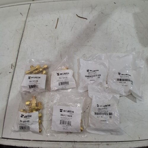 ~50PC ASSORTED WURTH CANADA BRASS HARDWARE - AIRBRAKE TEES/PIPE FITTING/UNION COUPLINGS, ETC. image 3