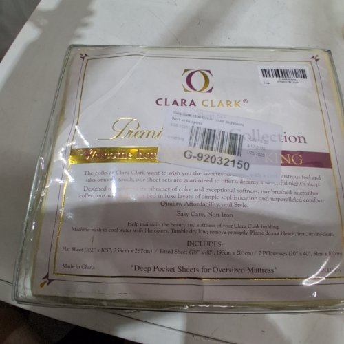 4PC CLARA CLARK BED SHEET SET - KING - YELLOW image 2