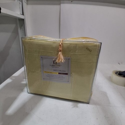 4PC CLARA CLARK BED SHEET SET - KING - YELLOW image 3
