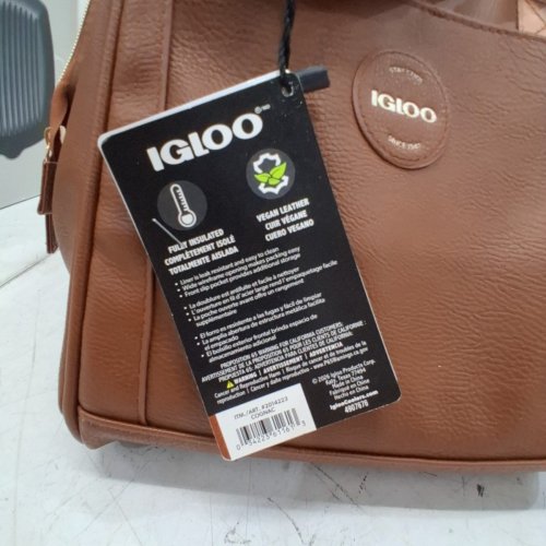 IGLOO LUXE SATCHEL LUNCH TOTE - 15 CAN CAP - BROWN (MODEL: 2014223) image 4