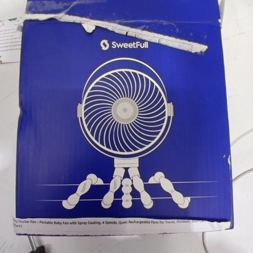 SWEETFULL PORTABLE STROLLER FAN WITH MISTING - BLACK image 4
