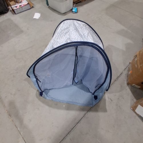 BABYMOOV ANTI-UV FOLDABLE TENT - UPF 50+ SUN PROTECTION - 40" X 31" - BLUE STRIPES (MODEL: A038216_US) image 2