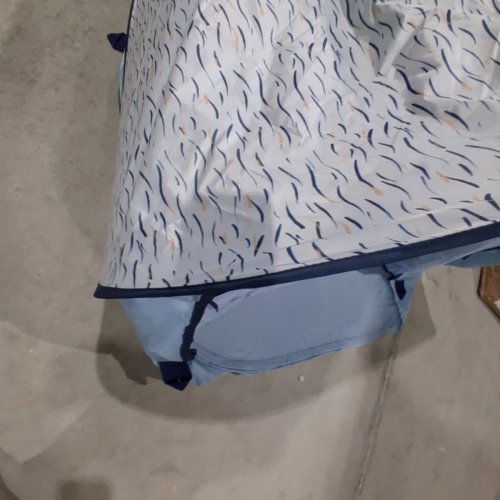 BABYMOOV ANTI-UV FOLDABLE TENT - UPF 50+ SUN PROTECTION - 40" X 31" - BLUE STRIPES (MODEL: A038216_US) image 3