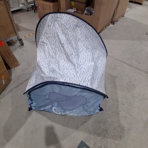 BABYMOOV ANTI-UV FOLDABLE TENT - UPF 50+ SUN PROTECTION - 40" X 31" - BLUE STRIPES (MODEL: A038216_US) image 4