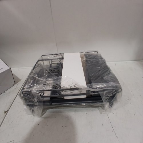 KITSURE LARGE EXTENDABLE METAL DISH DRYING RACK WITH SPOUT - 19.2" - 26.7" - GREY image 2