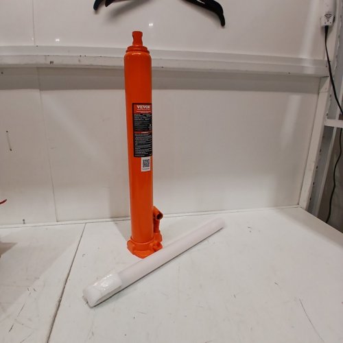 MANUAL HYDRUALIC LONG RAM JACK WITH CLEVIS BASE AND DUAL PISTON PUMP FOR GARAGE ENGINE HOITS, CRANES AND MORE - 4 TONS - ORANGE (MODEL:‎QJD-CB040B-00)) image 2