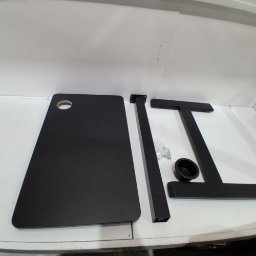 BIZUM ADJUSTABLE OVERBED TABLE WITH SWIVEL WHEELS - 27.6" X 15.8" X 29.7"-43.3" - BLACK image 2