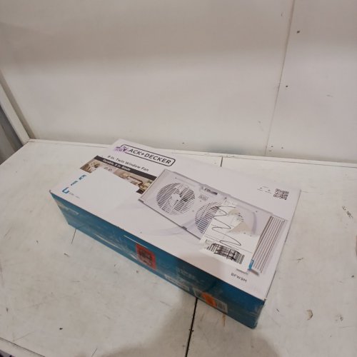 BLACK+DECKER DUAL WINDOW FAN FOR WINDOW SCREEN WITH 2 SPEED SETTINGS, TWIN WINDOW FAN WITH MECHANICAL CONTROLS AND REMOVABLE LEGS, HORIZONTAL COOLING FAN FOR WINDOW - 9" - WHITE (MODEL: BFW9M) image 7