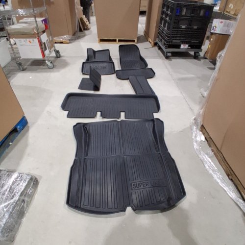 8PC SUPER LINER ALL-WEATHER PROTECTION PRECISION-ENGINEERED AUTOMOTIVE FLOOR MAT SET - FITS 24 - 26 TESLA MODEL 3 HIGHLAND - BLACK (MODEL: S-M-3-2026-8) image 3