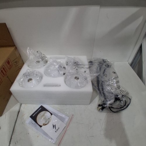 FULESI MID CENTURY 5-LIGHT CHANDELIER LIGHT FIXTURE - 41.3" - BLACK - (MODEL: D5042-B1) image 2