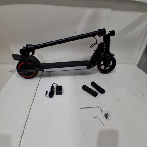 WEELMOTION FOLDABLE ELECTRIC SCOOTER WITH FRONT LED LIGHTS, HEAD LIGHTS AND MULTICOLOR LIGHTING PAD - 6.5" FOLDABLE - 16KM/HR - 150W - 175LBS MAX 8KM RANGE - BLACK - (MODEL: ES01) image 4