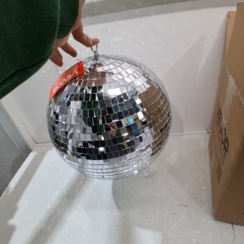 HANGING CEILING ROOF MIRROR DISCO PARTY BALL - 12" image 2