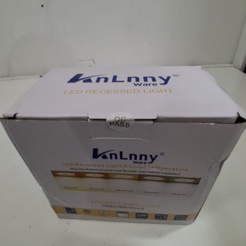 KNLNNY WARE LED RECESSED DIMMABLE LIGHT WITH JUNCTION BOX - 750 LM - 9W - 4" - WHITE (MODEL: KL001) image 3