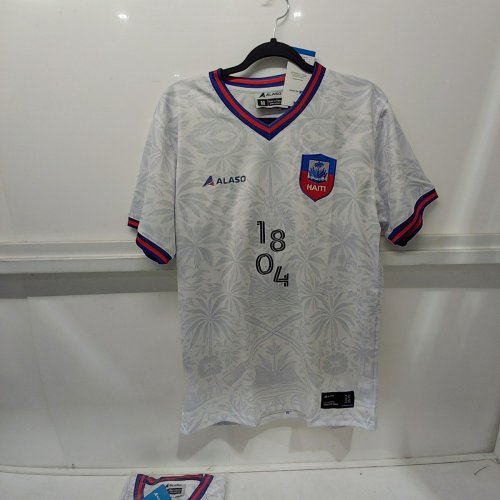 ALASO HAITI WORLD CUP SOCCER JERSEY -MEDIUM - WHITE image 2
