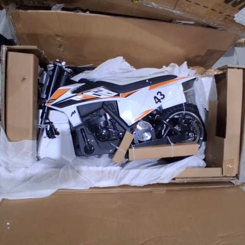 KIDS BLITZSHARK ELECTRIC DIRT BIKE WITH DUAL DISC BRAKES - 36V 650W - WHITE (MODEL: BDM-0938 (SRK-MC20)) image 5