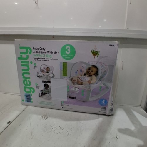 INGENUITY KEEP COZY 3-IN-1 GROW WITH ME VIBRATING BABY BOUNCER SEAT & ROCKER - 6-40LBS - PINK/GREY (MODEL: 12909) image 4