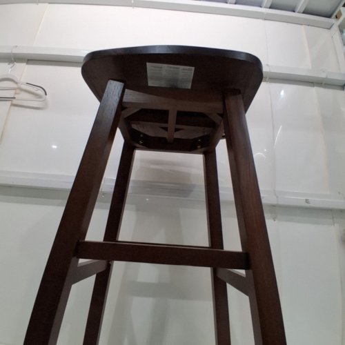 360 DEGREE SWIVEL SEAT BAR STOOL - 43.5" - WALNUT image 3