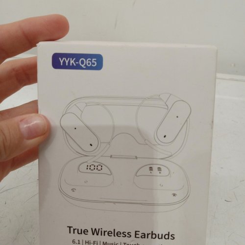 BLUETOOTH WIRELESS RUNNING OUT OF EAR HEADPHONES - BLACK (MODEL: YYK-Q65) image 5