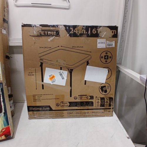 LIFETIME KIDS FOLDING TABLE, 24" X 24" X 21" - WHITE/STEEL - (MODEL: 80425) image 4