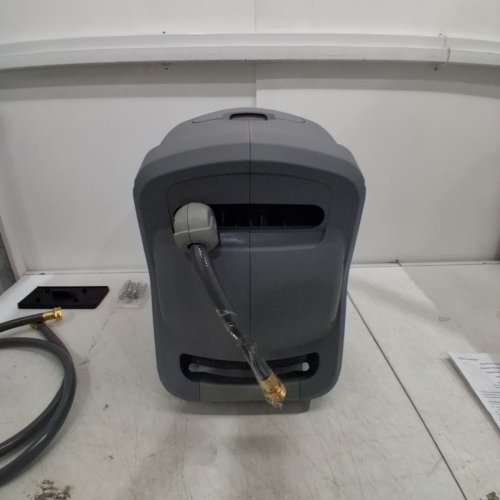 SUNNEDAY RETRACTABLE GARDEN HOSE REEL WITH HOSE - 100FT - GREY (MODEL: 2127221) image 2