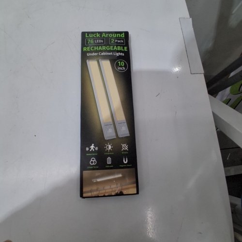 2PK LUCK AROUND RECHARGEABLE UNDER CABINET LIGHTS - 10" - GREY image 5