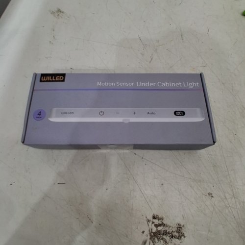 4PK WILLED RECHARGEABLE UNDER CABINET LIGHTS WITH MOTION SENSOR - 6000K COOL WHITE - WHITE image 6