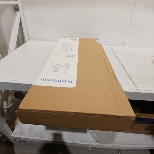 BRIGHTROOM METAL GARMENT RACK WITH MIRROR AND SHELVING - WHITE image 3
