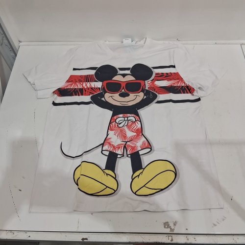 MEN'S DISNEY PATPAT MICKEY MOUSE GRAPHIC T-SHIRT - LARGE - WHITE image 2