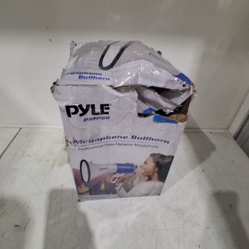 PYLE MEGAPHONE SPEAKER PA BULLHORN WITH BUILT-IN SIREN - 50W - 1600 YARD - WHITE/BLUE (MODEL: PMP50) image 6