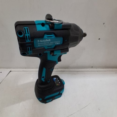 P-KOYEBOLT CORDLESS HIGH TORQUE IMPACT WRENCH KIT WITH 2 BATTERIES- 21 V, 2300 RPM - TEAL AND BLACK image 5